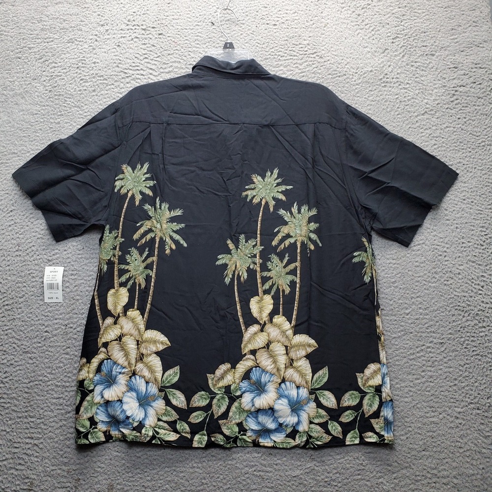 Campia Shirt Mens XL Multi Tropical Palm Tree Easy Care Cool Comfort Button-Up - Picture 2 of 6